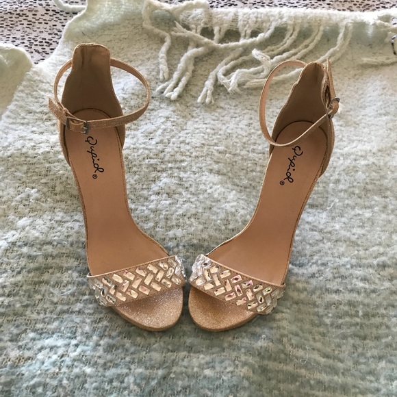 champagne colored sandals